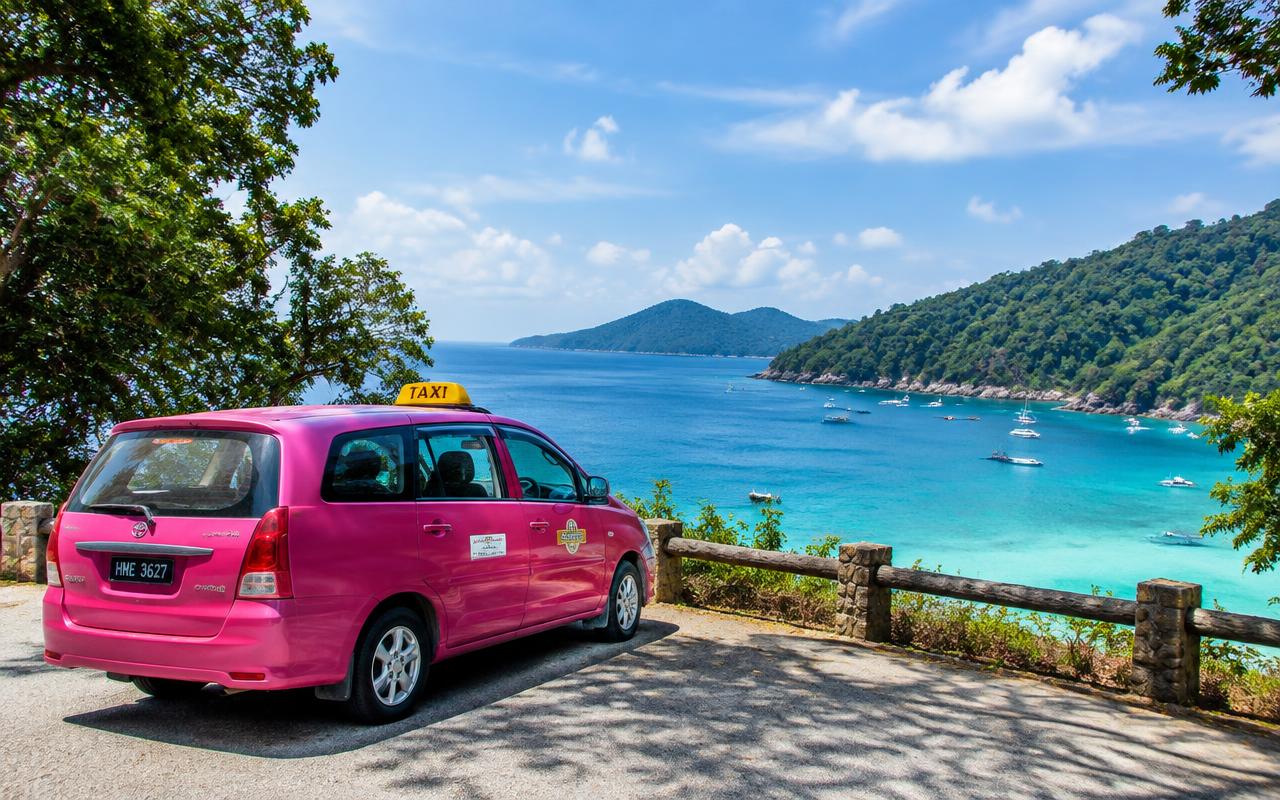 Coastal viewpoint on a Pangkor Island sightseeing tour